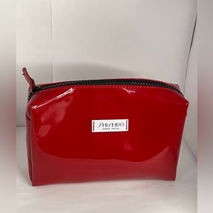 Shiseido Red Cosmetic Bag. GLOSSY RED